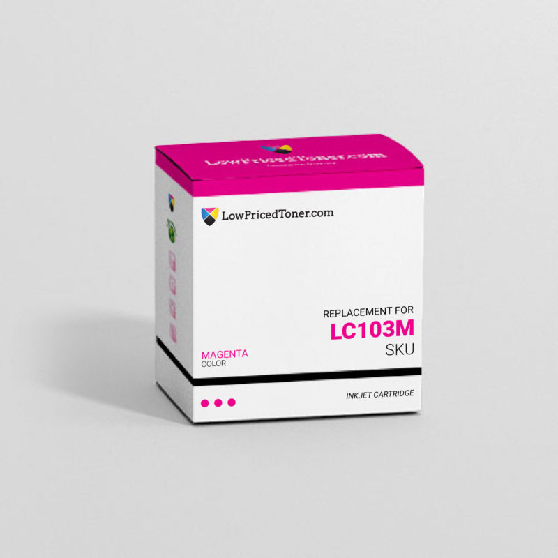 Brother LC103M Remanufactured Magenta Ink Cartridge High Yield