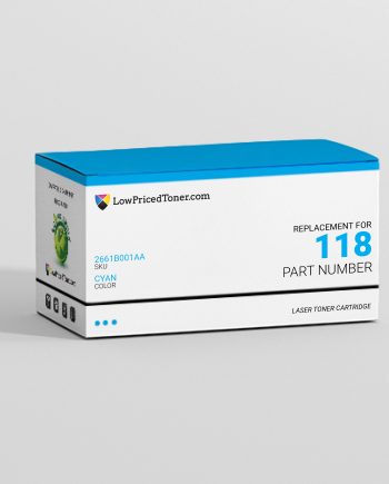 Canon 2661B001AA 118 Compatible Cyan Laser Toner Cartridge